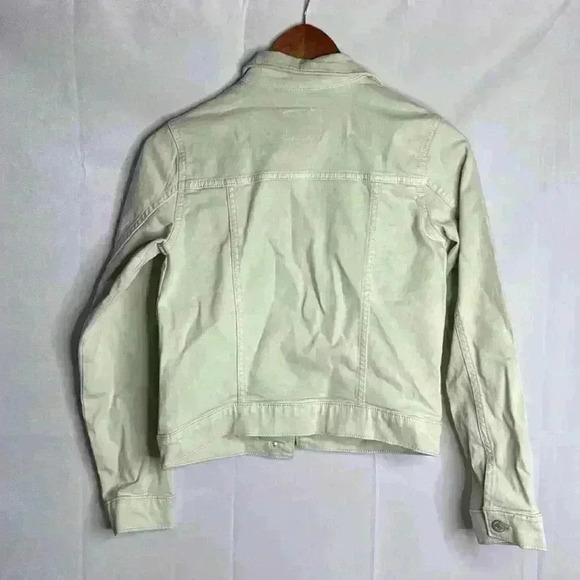 Old Navy  Pastel lime green jean jacket - Picture 2 of 3